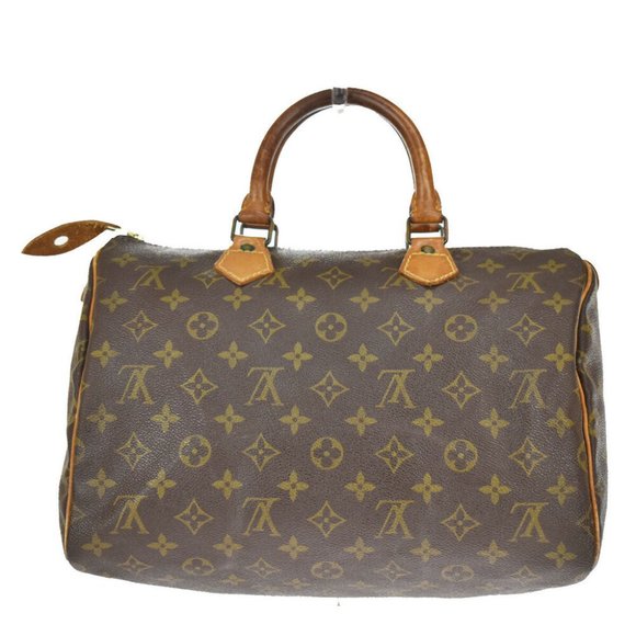LOUIS VUITTON Speedy 30 Travel Hand Bag Monogram Leather Brown M41526 33JF215 - Picture 1 of 9